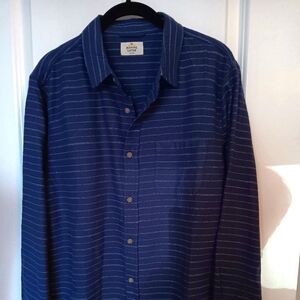Men's MARINE LAYER Button down shirt soft Cotton, Blue, New sz. M